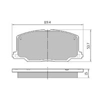 Front T/P by Bendix Brake Pads DB1129TP DB1129 thumbnail