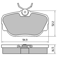 Front T/P by Bendix Brake Pads DB1130TP DB1130 / DB1157 thumbnail