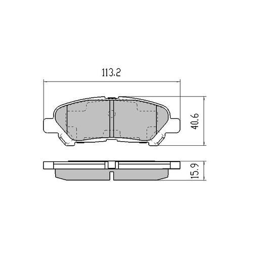 Rear T/P by Bendix Brake Pads DB2005TP DB2005 thumbnail