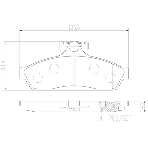 Front Genuine Brake Disc Pads P99016N DB1085 thumbnail