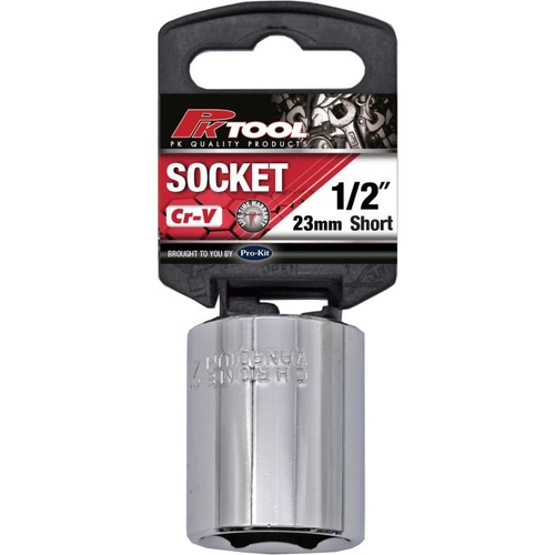 PK Tool 23mm 6PT 1/2” Dr Metric Regular Cr-V Socket PT10623 thumbnail