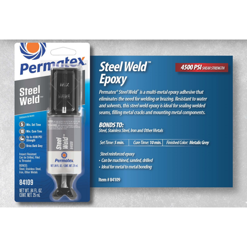 Permatex Steel Weld Epoxy 25mL PX84109 thumbnail