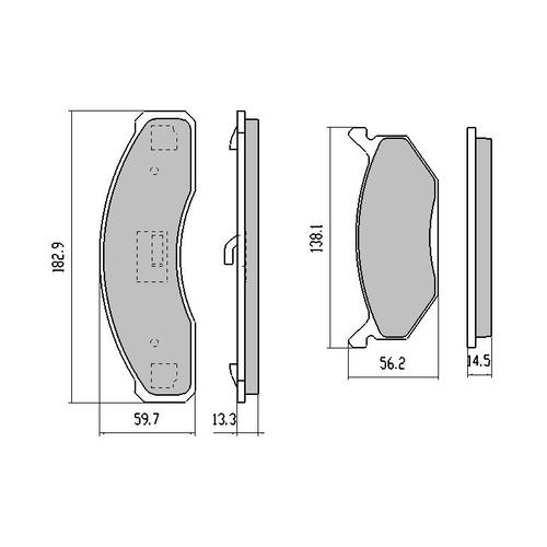 RDA Front Brake Disc Rotors (pair) & Brake Pads RDA14-RDB1004 thumbnail
