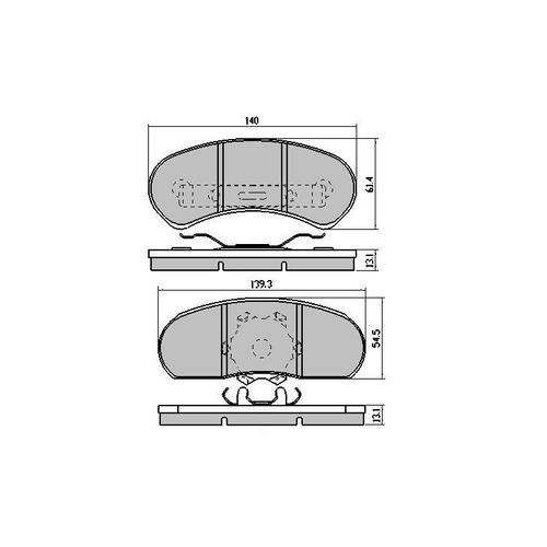 RDA Front Brake Disc Rotors (pair) & Brake Pads RDA14-RDB1045 thumbnail