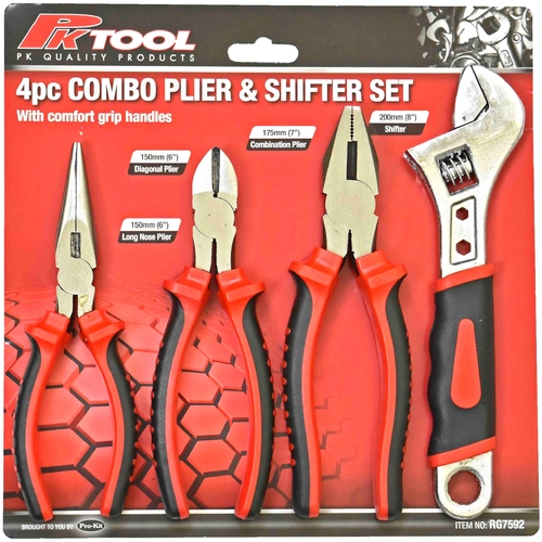 PK Tool 4pc Combo Plier And Shifter Set RG7592 thumbnail