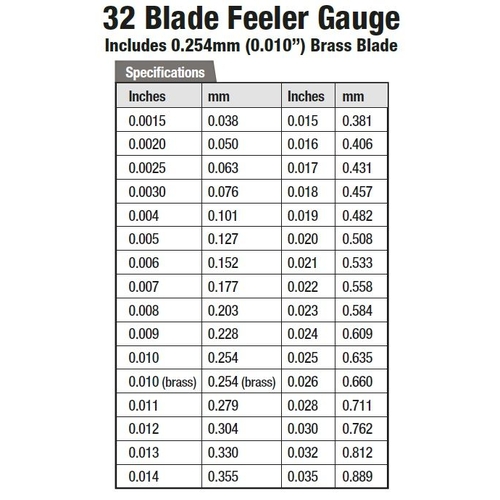 PKTool 32 Blade Feeler Gauge RG7605 thumbnail