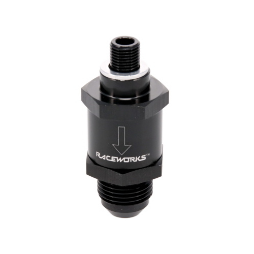 Raceworks One Way Valve M10x1.0 To An-8 RWF-606-08BK thumbnail