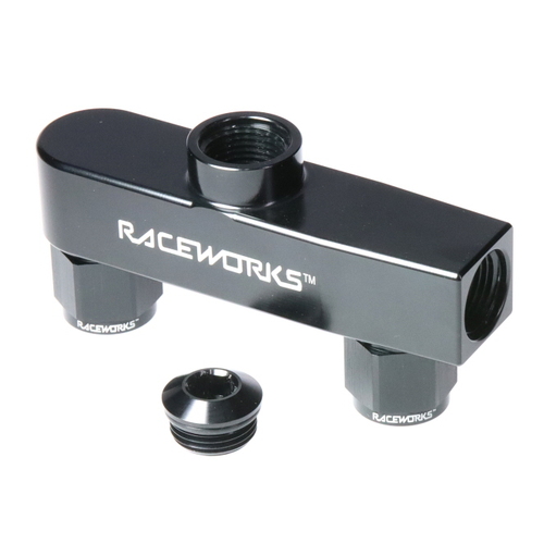 Raceworks Single Outlet Log Suits Rw Ext Surge Tanks RWF-940-08BK thumbnail