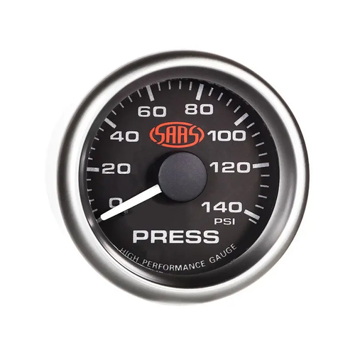 SAAS Oil Pressure Gauge 52mm Black Muscle Series SG-OP52B thumbnail