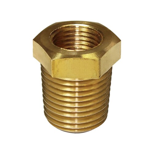 SAAS Brass Sender Adapter Bush 1/4-18 NPT to 1/8-27 NPT SGA-320050 thumbnail