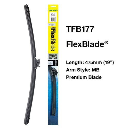 Tridon Flexblade Wiper Blade - 19 Inch - 1 Piece 475mm (19") TFB177 thumbnail
