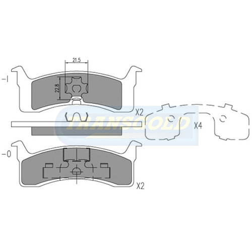 Rear Brake Disc Pads TG1104N DB1104 thumbnail