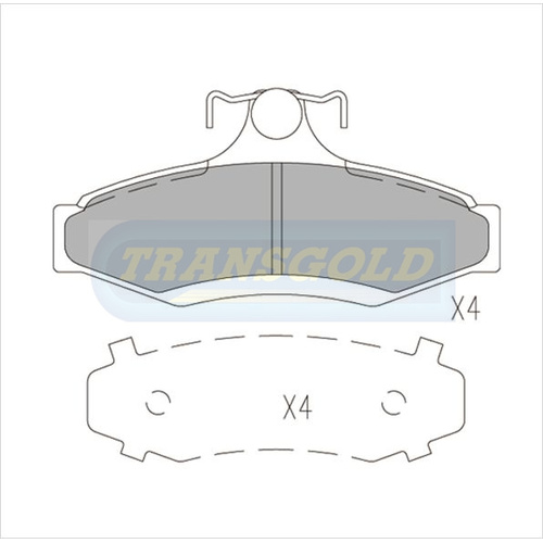 Rear Brake Disc Pads TG1204N DB1204 thumbnail