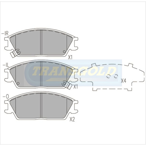Front Brake Disc Pads TG1252N DB1252 thumbnail