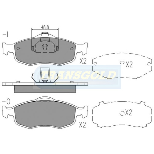 Front Brake Disc Pads TG1299N DB1299 thumbnail