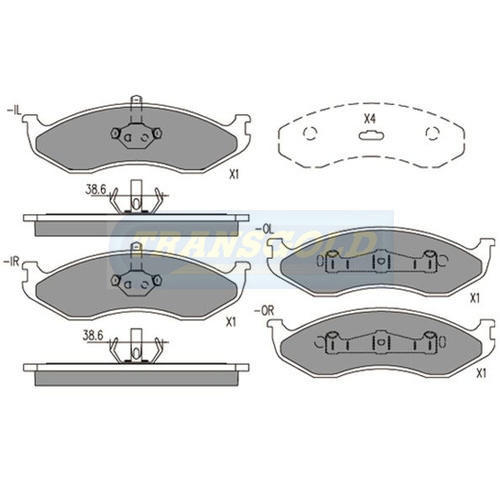 Front Brake Disc Pads TG1311N DB1311 thumbnail