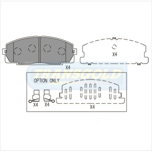 Front Brake Disc Pads TG1328N DB1328 thumbnail