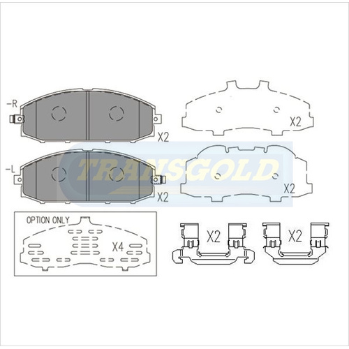 Front Brake Disc Pads TG1361N DB1361 thumbnail