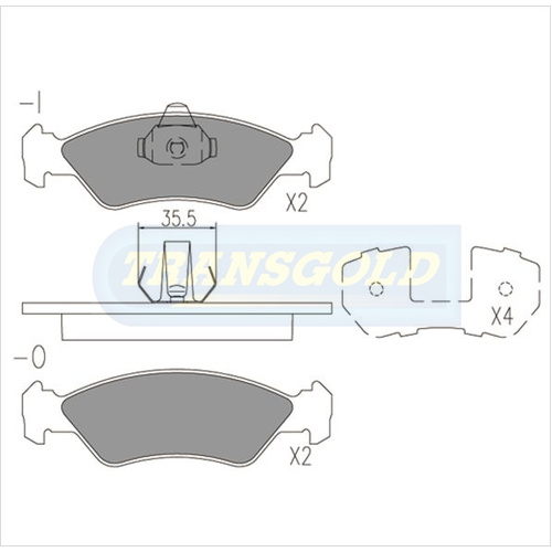 Front Brake Disc Pads TG1373N DB1373 thumbnail