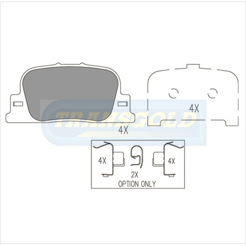 Front Brake Disc Pads TG1434N DB1434 thumbnail