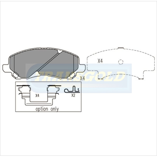 Front Brake Disc Pads TG1441N DB1441 thumbnail