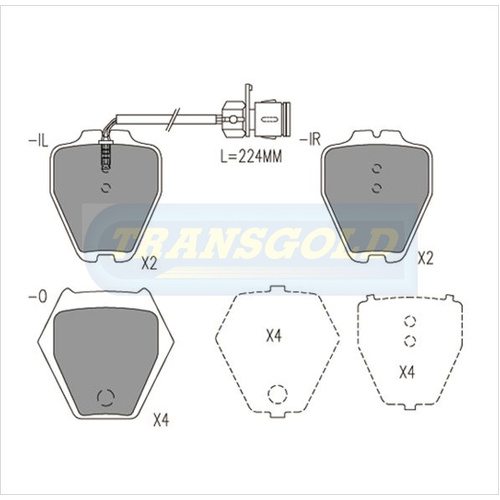 Front Brake Disc Pads TG1443N DB1443 thumbnail