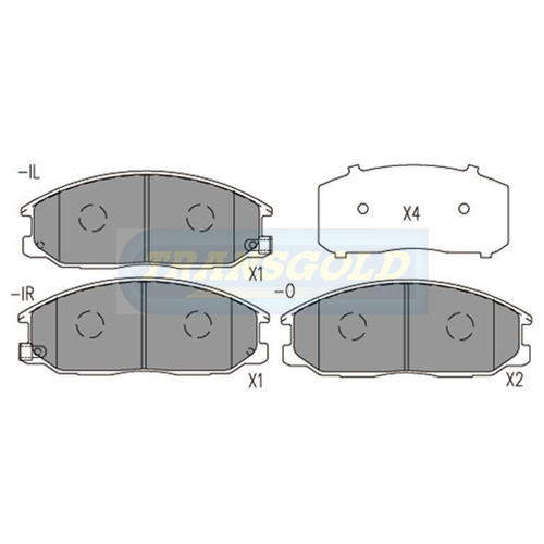 Front Brake Disc Pads TG1450N DB1450 thumbnail
