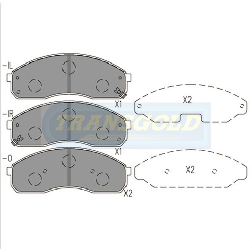 Front Brake Disc Pads TG1489N DB1489 thumbnail