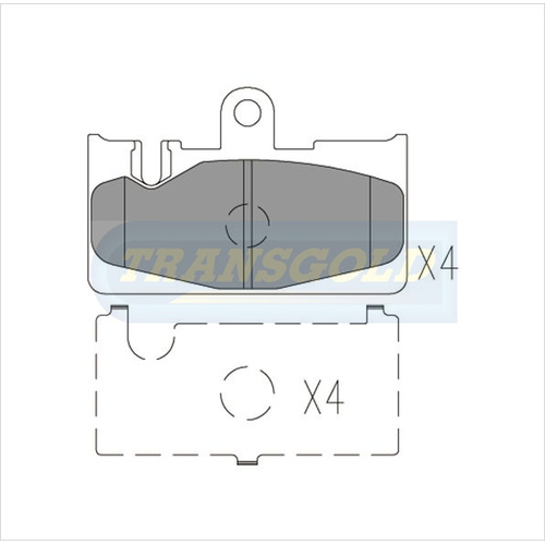 Rear Brake Disc Pads TG1497N DB1497 thumbnail