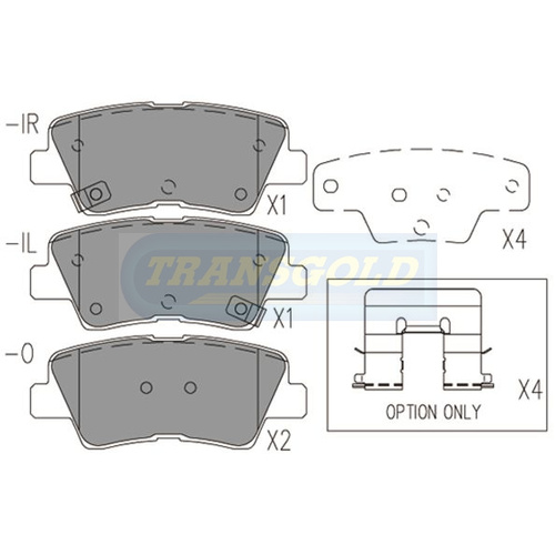 Transgold Rear Brake Pads DB2076 TG2076N thumbnail