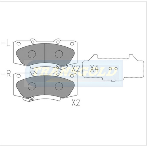 Transgold Front Brake Disc Pads TG2221N DB2221 thumbnail