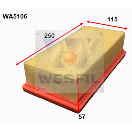 Wesfil Cooper Air Filter Wa5106 A1772 thumbnail