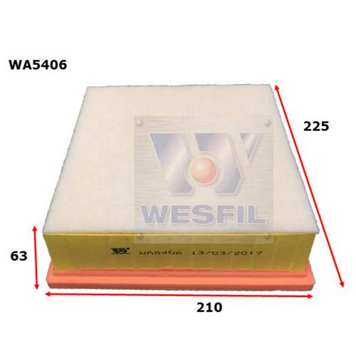 Wesfil Cooper Air Filter WA5406 A1958 thumbnail
