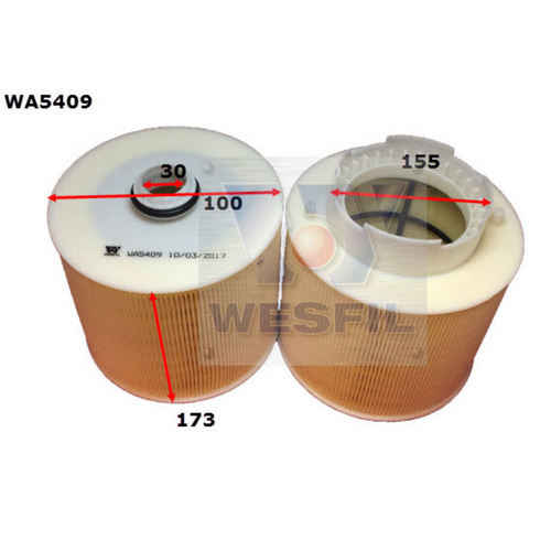 Wesfil Cooper Air Filter Wa5409 A1892 thumbnail