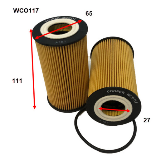 Wesfil Cooper Engine Oil Filter WCO117 R2855P thumbnail