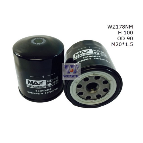 Nippon Max Oil Filter Wz178Nm Z178 thumbnail