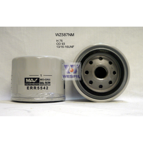 Nippon Max Oil Filter Z587 WZ587NM thumbnail
