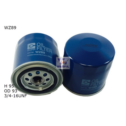 Wesfil Cooper Oil Filter Z89A WZ89A thumbnail
