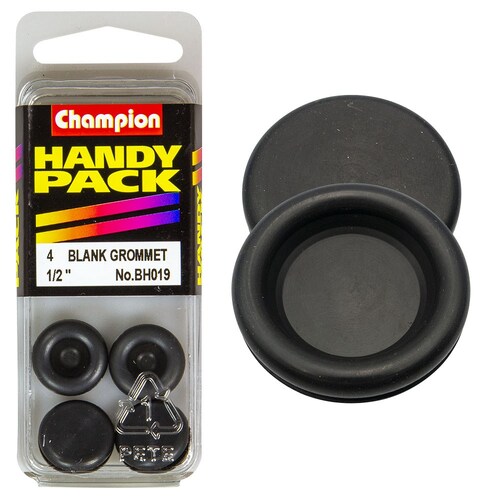 Champion Fasteners Pack Of 4 12Mm Nitrile Rubber Blanking Grommets BH019 thumbnail