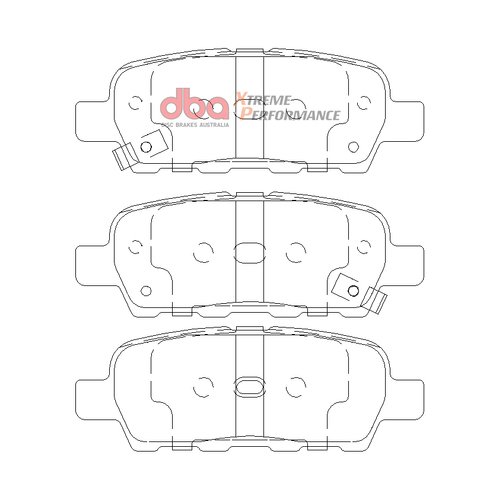DBA Rear Xtreme Performance Brake Pads DB1509XP DB1509 thumbnail