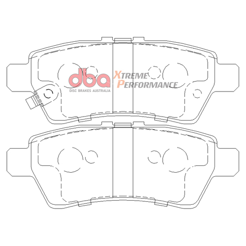 DBA Rear Xtreme Performance Brake Pads DB1919XP DB1919 thumbnail