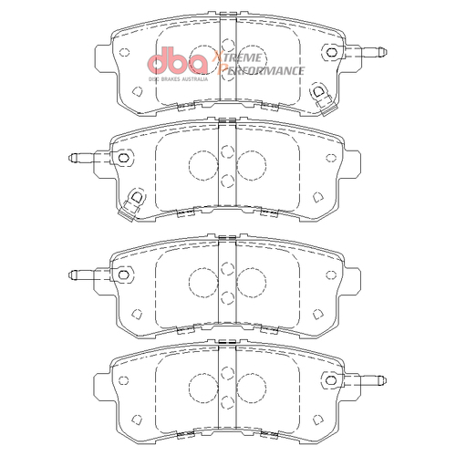 DBA Rear Xtreme Performance Brake Pads DB2244XP DB2244 thumbnail