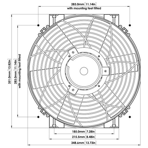 Davies Craig Universal Fit 14" 12V High Power Thermatic Electric Fan 107 thumbnail
