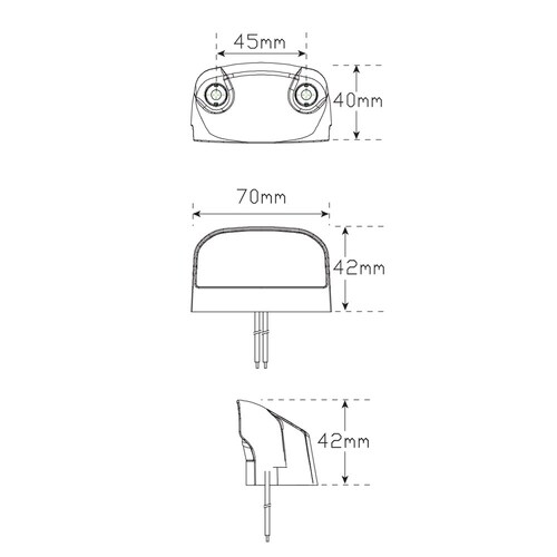 LED Auto Lamps Licence Plate Lamp with Black Housing - 41BLM thumbnail