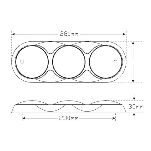LED Auto Lamps 12V Rear Combination Lamp - Stop, Tail, Indicator & Reverse (82BARW) thumbnail