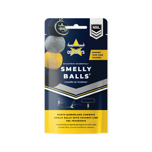 Smelly Balls North Queensland Cowboys Inspired Reusable Air Freshener Starter Set NRL445AC thumbnail