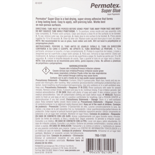 Permatex Super Glue 2G PX82190 thumbnail