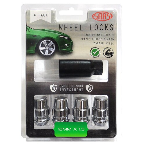 SAAS 923326 Lock Nuts Splined Acorn Bulge 12mm x 1.50 PK 4 thumbnail