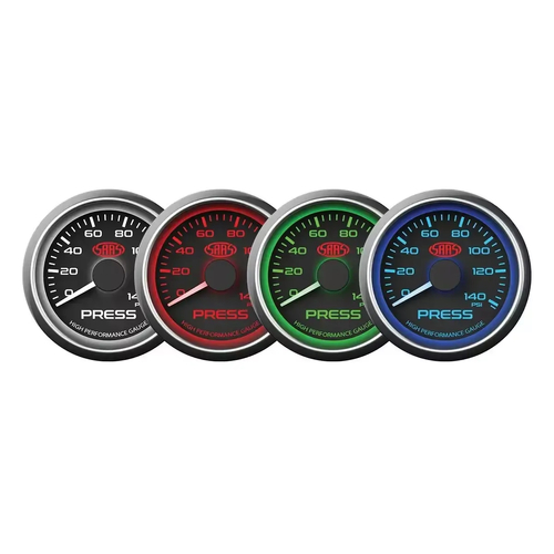 SAAS Oil Pressure Gauge 52mm Black Muscle Series SG-OP52B thumbnail