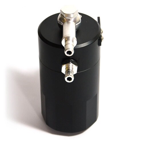 SAAS 500ml Baffled Black Anodised Billet Aluminium Oil Catch Can Tank for LS1 Engine ST1012 thumbnail